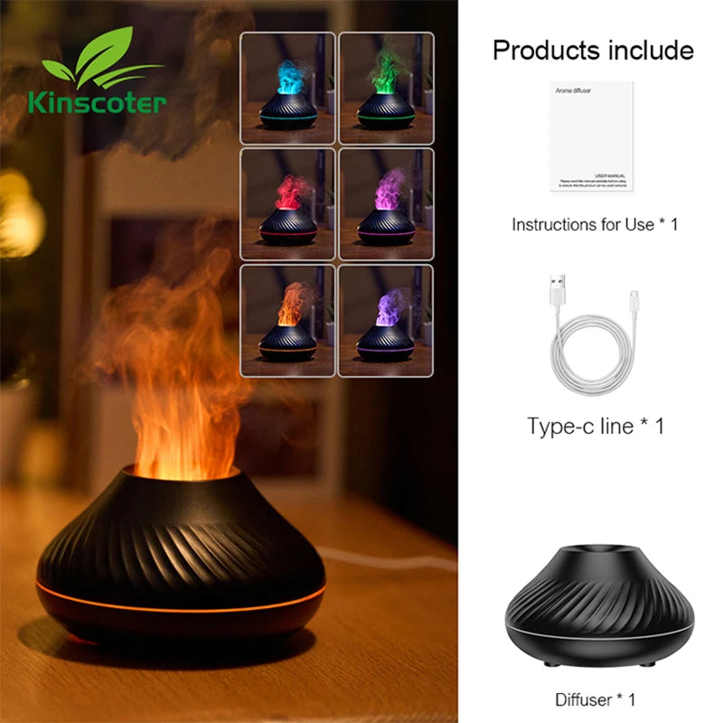 KINSCOTER Volcanic Aroma Diffuser Essential Oil Lamp